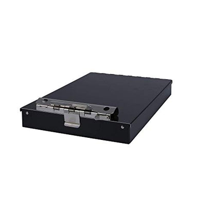 Saunders Cruiser-Mate Black Aluminum Storage Clipboard, Dual Tray Nursing | Self-Locking Latch, 150-Sheet Steel Clip, HIPAA-Compliant Privacy, Made in USA from 89% Recycled Aluminum, for EMS & Police