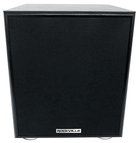 Rockville Rock Shaker 6.5 Black 200W Peak/100W RMS Powered Home Theater Subwoofer, Class-D, Adjustable Crossover, 20Hz-200Hz, Compact Design, for Movies and Music | 200W Peak, 100W RMS, Class D Amplifier, MDF Enclosure, RCA and High level inputs, RCA Outp