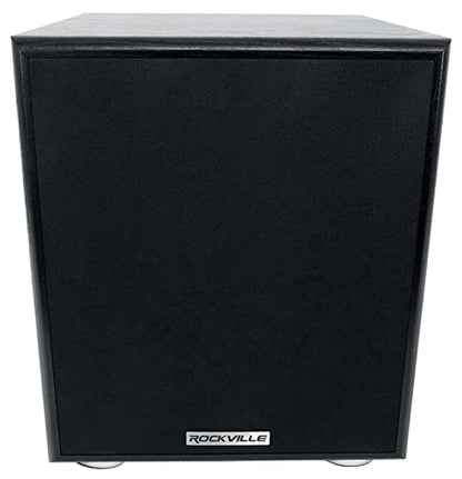 Rockville Rock Shaker 6.5 Black 200W Peak/100W RMS Powered Home Theater Subwoofer, Class-D, Adjustable Crossover, 20Hz-200Hz, Compact Design, for Movies and Music | 200W Peak, 100W RMS, Class D Amplifier, MDF Enclosure, RCA and High level inputs, RCA Outp