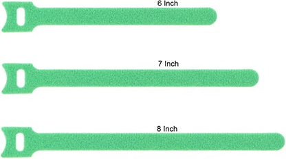 50pcs Reusable Fastening Adjustable Cable Ties Wire Management (6 Inch, Green) - color: Green, size: 6 Inch