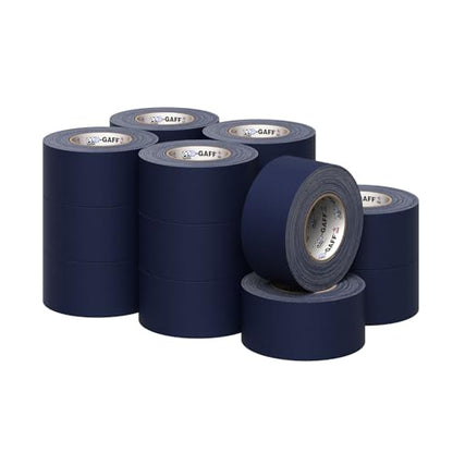 3" Pro Gaff Gaffers Tape 55 yards length blue matte. Premium Heavy-Duty Gaffers Tape trusted by professional Gaffers. Made in the USA. Holds Tight, Easy to remove. (Pack of 16) - color: Blue, size: 3 in x 1980 in