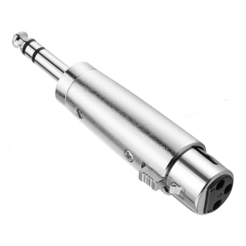 Balanced XLR Female to 1/4 Inch TRS Male Stereo Adapter, 2 Pack | 3-Pin XLR Female to 1/4" TRS Male Converter Adapter, Metal Shielded Shell, Low-Noise for Mixer, Microphone, Amplifier - style: 1/4 inch TRS Stereo Male to XLR Female Adapter