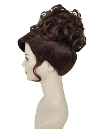 American Rapper Curly Updo High Fashion Wig for Women - Celebrity Style Wig | Elegent Choice for Cosplay Events, Halloween Parties & Themed Performances - Brown - color: Brown