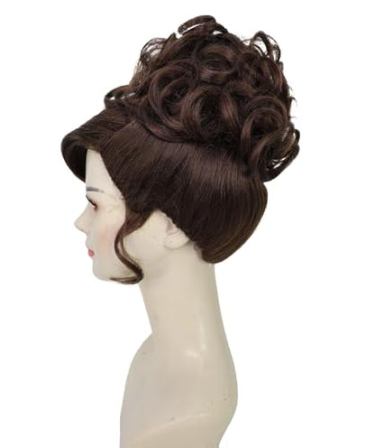 American Rapper Curly Updo High Fashion Wig for Women - Celebrity Style Wig | Elegent Choice for Cosplay Events, Halloween Parties & Themed Performances - Brown - color: Brown