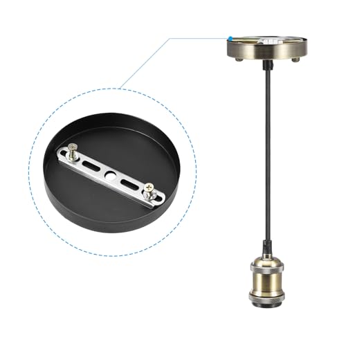 PATIKIL 130mm 5.1 Inch Ceiling Light Plate Kit, 6 Set Pendant Light Fixture Mounting Bracket Crossbar with Screw Nuts Accessories for Chandelier Wall Lighting - size: 130mm