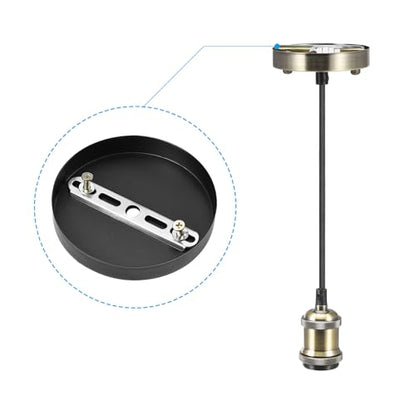 PATIKIL 130mm 5.1 Inch Ceiling Light Plate Kit, 6 Set Pendant Light Fixture Mounting Bracket Crossbar with Screw Nuts Accessories for Chandelier Wall Lighting - size: 130mm