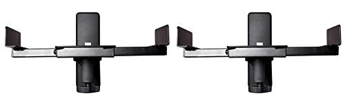 Rockville RHSB8 Universal Wall Mount Speaker Brackets (Pair), Adjustable 5.5-12 Inch Width, 180-Degree Swivel, 10-Degree Tilt, Heavy-Duty Steel, for Home Theater and Studio Speakers