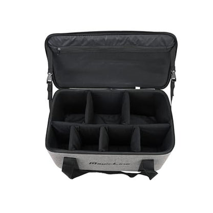 MagicLine Semi-Rigid Photo Studio Camera Equipment Bag 21.7"x12.6"x10.6" | Carrying case with shoulder strap, handle, movable foam padded dividers for studio strobe flash, monolight and accessories