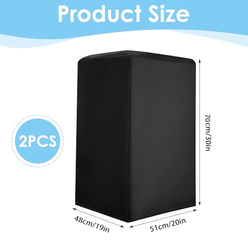 Speaker Cover, Outdoor Speaker Covers for PA/DJ Lightweight Powered Speaker, UV Protection Water Resistant Dustproof 210D Oxford Cloth Speaker Covers (2 PCS) (Black, 15 Inch) - size: 15 Inch