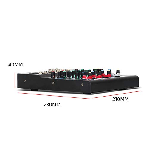 Depusheng HT4 Bluetooth Compatible Professional Portable Digital DJ Console w/USB 4 Channel Mixer Audio Interface-Mixing Boards For Studio Recording, Black - size: 4-Channel Mixer