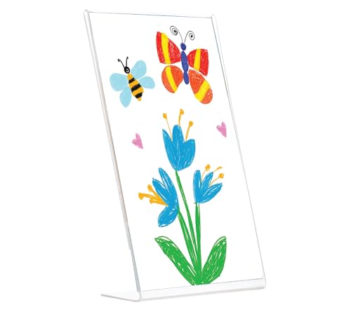 Set of 12 Snap - 4"x6" Clear Acrylic Self Standing Photo Frames - Perfect for Showcasing Memories in Style - Versatile and Durable Design for Home or Office Décor - Rectangular TableTop - Single Picture Frame