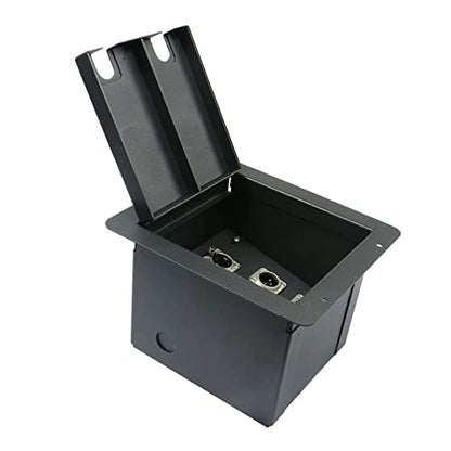 Elite Core | FB8-4XF2XM1H1E | Recessed Floor Box | 4 XLR Female, 2 XLR Male, 1 HDMI & 1 Tactical Ethernet Connections - style: 4-XLRF, 2-XLRM, 1-HDMI, 1-Ethernet