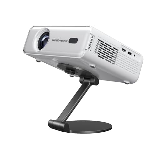 Aurzen Portable Foldable Projector Stand, Compatible with D1R & More | 180° Rotation, Supports up to 5.5 lb, Ultra-Compact Design, 1/4-Inch Screw, Compatible with EAZZE D1R, D1, D1R Cube, D1G - color: Black (Foldable Stand)