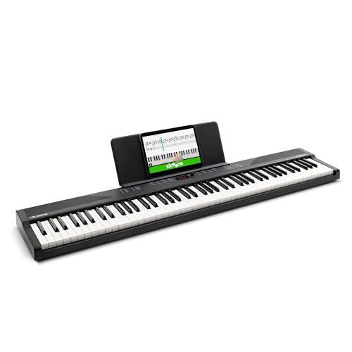 Alesis Recital Play 88-Key Piano Keyboard Bundle | Portable, 480 Voices, Split/Layer Modes, Includes Lessons, Stand, Sustain Pedal, Headphones, Carry Bag, for Beginners - size: 88 keys + accessories, style: Recital Play w/ Accessories