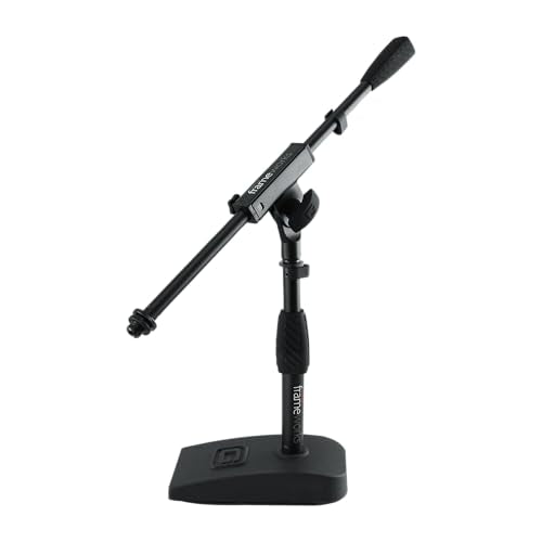 Gator Frameworks Weighted Desktop Microphone Stand with Boom (GFW-MIC-0821) | Compact Stand with 4.5" x 8" Base is Perfect for Desktop Use or Instrument Recording - style: Weighted Base