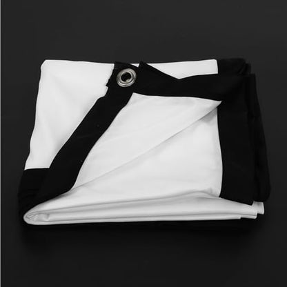 Yosoo Health Gear Foldable 16:9 Non Crease White Projector Screen 72In | Non Crease Foldable Design, White Polyester Fabric Maintains Flat , Projector Curtain for Outdoor Camping Home Theater - size: 72 Inch