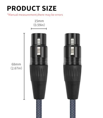 2-Pack 5Pin XLR Female to Female,1.2FT,DMX512 5 PIN XLR Female to Female,5 PIN DMX Cable Adapter Microphone Cable dmx512 5PIN Female to Female Adapter - color: 5-Pin XLR Female to Female