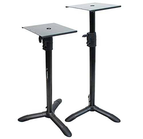 Studio Monitor Stands - Adjustable Bookshelf Stand Pair - Harmony Audio