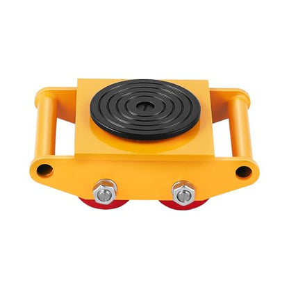 VEVOR 4PCS Machinery Skates Dollies, 17,637 lb Heavy Duty Equipment Moving Skates with 4 PU Wheels, 360° Rotation Non-Slip Cap, Low-Profile Industrial Mover Rollers for Factory, Warehouse, Workshop - size: 4 Packs-PU Wheels