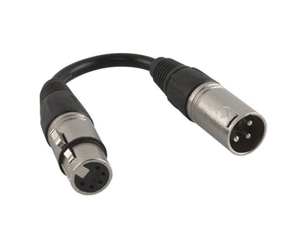 Chauvet DMX5F3M 5-Pin Female to 3-Pin Male DMX Cable | Connects modern light boards with classic fixtures, shielded signal cord, sturdy plugs suit touring rigs and club installs