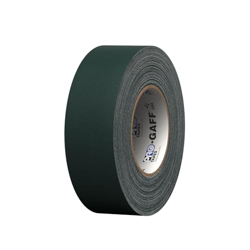 2" Pro Gaff Gaffers Tape 55 yards length green matte. Premium Heavy-Duty Gaffers Tape trusted by professional Gaffers. Made in the USA. Holds Tight, Easy to remove. (Pack of 24)