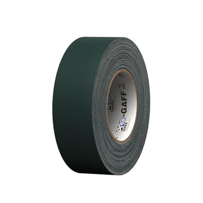 2" Pro Gaff Gaffers Tape 55 yards length green matte. Premium Heavy-Duty Gaffers Tape trusted by professional Gaffers. Made in the USA. Holds Tight, Easy to remove. (Pack of 24)