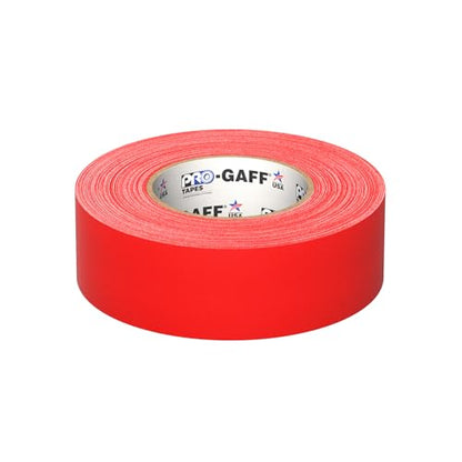 2" Pro Gaff Gaffers Tape 55 yards length red matte. Premium Heavy-Duty Gaffers Tape trusted by professional Gaffers. Made in the USA. Holds Tight, Easy to remove. (Pack of 24)