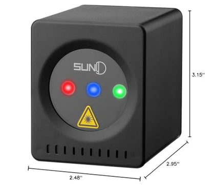 SUNY Mini Portable Cordless Laser Lights Rechargeable RGB Stars Patterns GOBO Projector Sound Activated Music DJ Party Lights for Outdoor Travel Camping Disco Live Show Home Dance