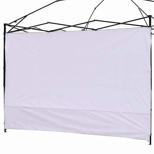 Canopy Sunwall Sidewall Gazebos Tent Waterproof for 10x10ft Pop up Canopy Straight Leg Gazebos Outdoor Instant Canopies 1 Pcs White Canopy Sidewall Only | Waterproof Gazebos Outdoor Instant Canopies 1 Pcs Canopy Sidewall Only - color: White, size: 10 x 10