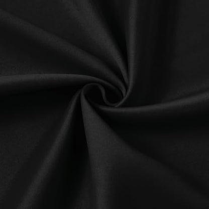 KEQIAOSUOCAI Black Curtains Blackout 100 Inches Long, Luxury Faux Silk Polyester Pinch Pleated Thermal Insulated Black Out Curtains with Hooks for Bedroom Living Room Home Office 40 x 100 - color: Black, size: 40"W x 100"L (Pack of 2)