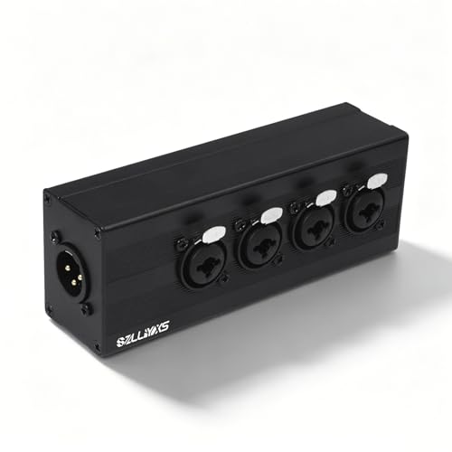 3 Pin XLR 1 Male to 4 Female Splitter,4 Way 1/4 TRS& XLR Input to one-Output Parallel Connection Adapter,Four 6.35mm Microphone inputs Converted to one Output - color: XLR 1 F TO XLR+1/4 F