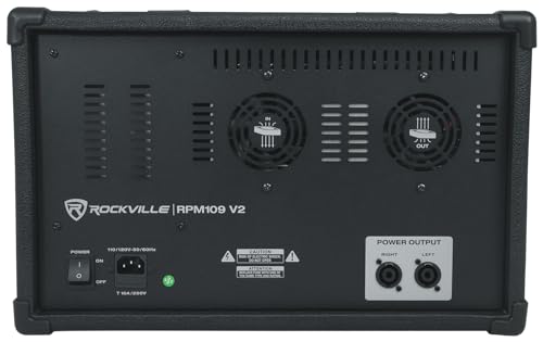Rockville RSG15.24 Dual 15" 3-Way PA Speaker Pair with RPM109 V2 Mixer | 3000W Peak / 1500W RMS, RPM109 V2 12 Channel Mixer, 7 Band EQ, Effects, USB, 48V, 2 Speakon Cables, 5-Items