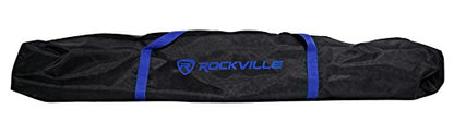 Rockville RVSS4AB DJ PA Tripod Speaker Stand, Black, Hydraulic Auto Lift | Auto Lowering, 154 lbs Capacity, 42-79 in. Height, Steel and Aluminum, Lightweight, Travel Bag Included