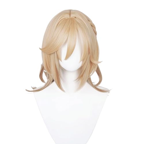 Kaveh Wig Blonde Brown Gradient Shoulder-length Cosplay Wig Heat Resistan Synthetic Fiber Hairs for Uniex Adult Halloween Cos Anime Party Replacement Wigs - color: Blonde Brown Gradient Shoulder-length