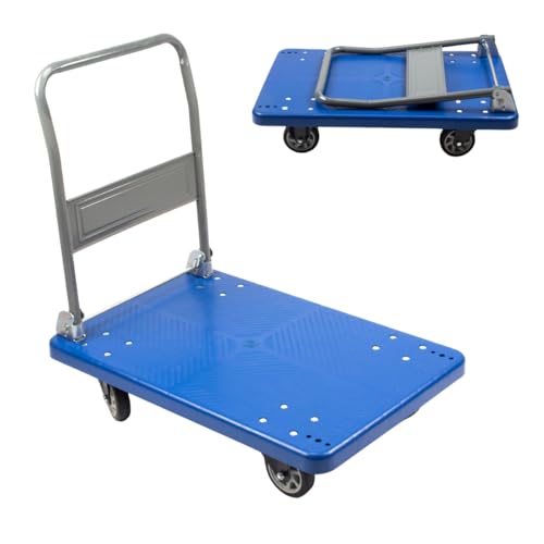 660 lbs Foldable Platform Truck Dolly with Swivel Wheels, Heavy Duty Moving Platform Hand Truck, 35.4 * 23.6 * 34.25 inches (PH300PVC) - size: PH300PVC