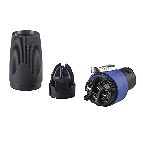 MAD OWL 4 Packs Speakon Connector, Suitable for Nl4fx Speakon Plug Connectors Speakon Cables, 4 Pin Female to Nl4fc Male Converter Nl2fx Plug 4 Pole for Speakers Powercon Twist Lock - size: 4 Pack
