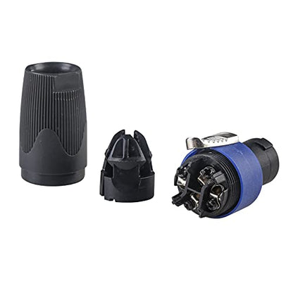 MAD OWL 4 Packs Speakon Connector, Suitable for Nl4fx Speakon Plug Connectors Speakon Cables, 4 Pin Female to Nl4fc Male Converter Nl2fx Plug 4 Pole for Speakers Powercon Twist Lock - size: 4 Pack