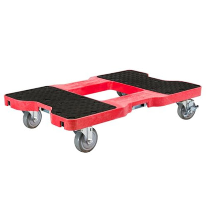 SNAP-LOC, Heavy Duty Furniture Moving Dolly, 4 Wheels, 1,500 lb, Dollies for Moving Cargo, E Strap Attachment Included, Red, Made in USA - style: Heavy Duty Moving Dolly 4 Wheels, Red