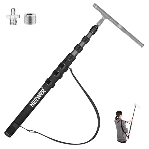 NEEWER Upgraded Microphone Boom Pole, 9.8ft/300cm, MS-300CB (Black) - style: MS-300CB