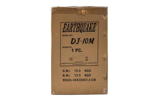 EARTHQUAKE Sound DJ-10M Powered 10-inch 2-Way Monitor/PA Speaker (Single),Black - style: 10-inch (Single)