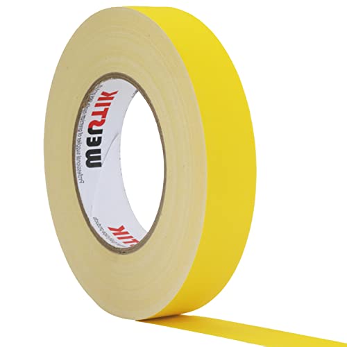 WELSTIK 1 Pack Yellow Gaffer Tape,1" X 60 Yards-10% Longer-Heavy Duty Gaffer Floor Tape Matte Finish for Film Schools,Broadcasting Classes,Box-Sealing,Multipurpose,Non-Reflective Easy to Rip - color: Yellow