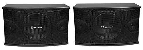 Rockville KPS10 10" 3-Way Karaoke Speaker Pair Bundle with RVSS2 Stands