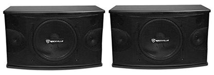 Rockville KPS10 10" 3-Way Karaoke Speaker Pair Bundle with RVSS2 Stands
