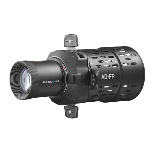Flashpoint Flash Projector AD Mount with 36° Lens for Studio Strobes, GOBO Projection Attachment, Compatible Godox AD300Pro AD400Pro and XPLOR 300 Pro 400
