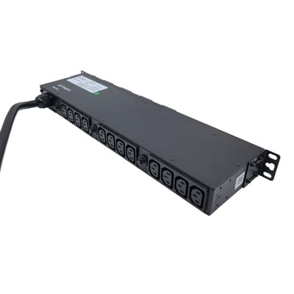 30A Rack PDU, L6-30P Power Distribution Unit with 16 C13 and 4 C19 Outlets, 7200W 1U 19 Inch Horizontal Rack Mount Power Strip with 8 Overload Protection Devices and Steel Housing - color: 16 C13 + 4 C19