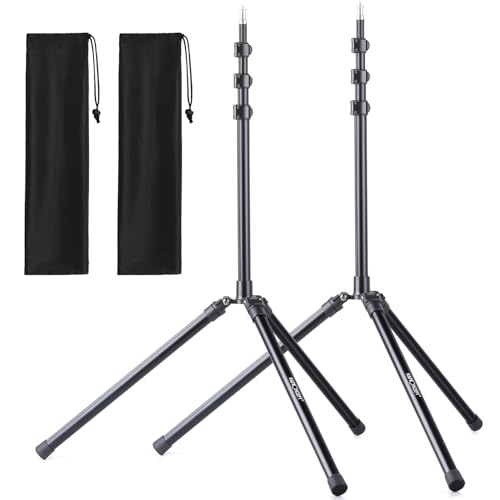 K&F CONCEPT 79 inch/2.01m Light Stand, Studio Photography Tripod, Heavy Duty for Studio, Speedlight, Reflector, Flash, Softbox, Umbrella, Backgrounds, Portrait - 2 Pack | Studio Photography Tripod, Heavy Duty for Studio, Speedlight, Reflector, Flash, Soft