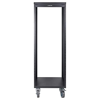 Sound Town 30U Universal Steel Rack, w/ 3" Locking Casters, Vented Side Panels for Audio Video, Server and Network Equipment (STRK-M30U) - size: 30U