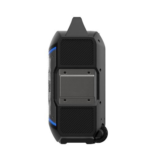 ION Block Rocker 120W Bluetooth Outdoor Speaker with Wheels | Water Resistant, Radio, Karaoke Mic, USB Charging, Stereo Linking, Bass Boost and App Control, for Parties and Outdoor Events - style: 120W water-resistant