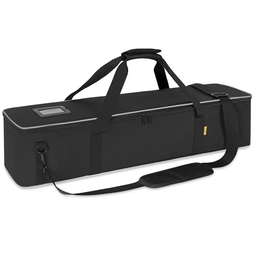 Multifunctional Tripod Bag 32 X 7 X 7 Inches / 81 X 18 X 18 cm Heavy Duty Tripod Carrying Case with Handle for Lights, Speakers, Cameras, Booms, Microphone Stands, Black - size: 32 X 7 X 7 Inch