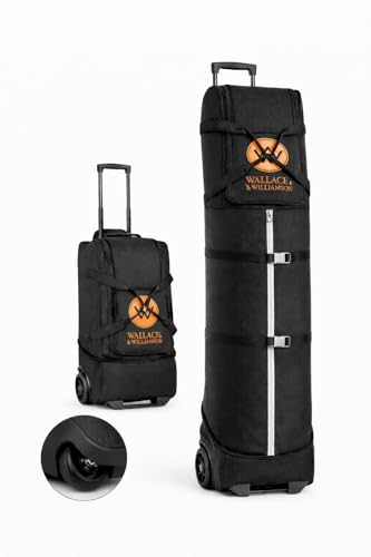 Golf Travel Bag with Wheels – Padded Airline-Approved Golf Club Travel Cover, Heavy-Duty Soft Sided Flight Bag with Reinforced Base & Carry Handles – Fits Full Size Cart & Stand Bags